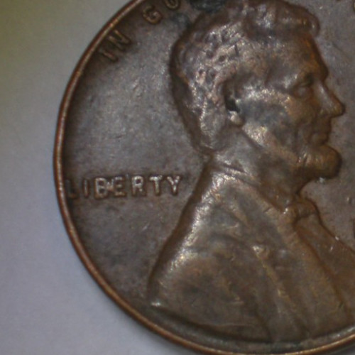 1956 MINT ERROR WHEAT CENT ('BIE'  IN LIBERTY)