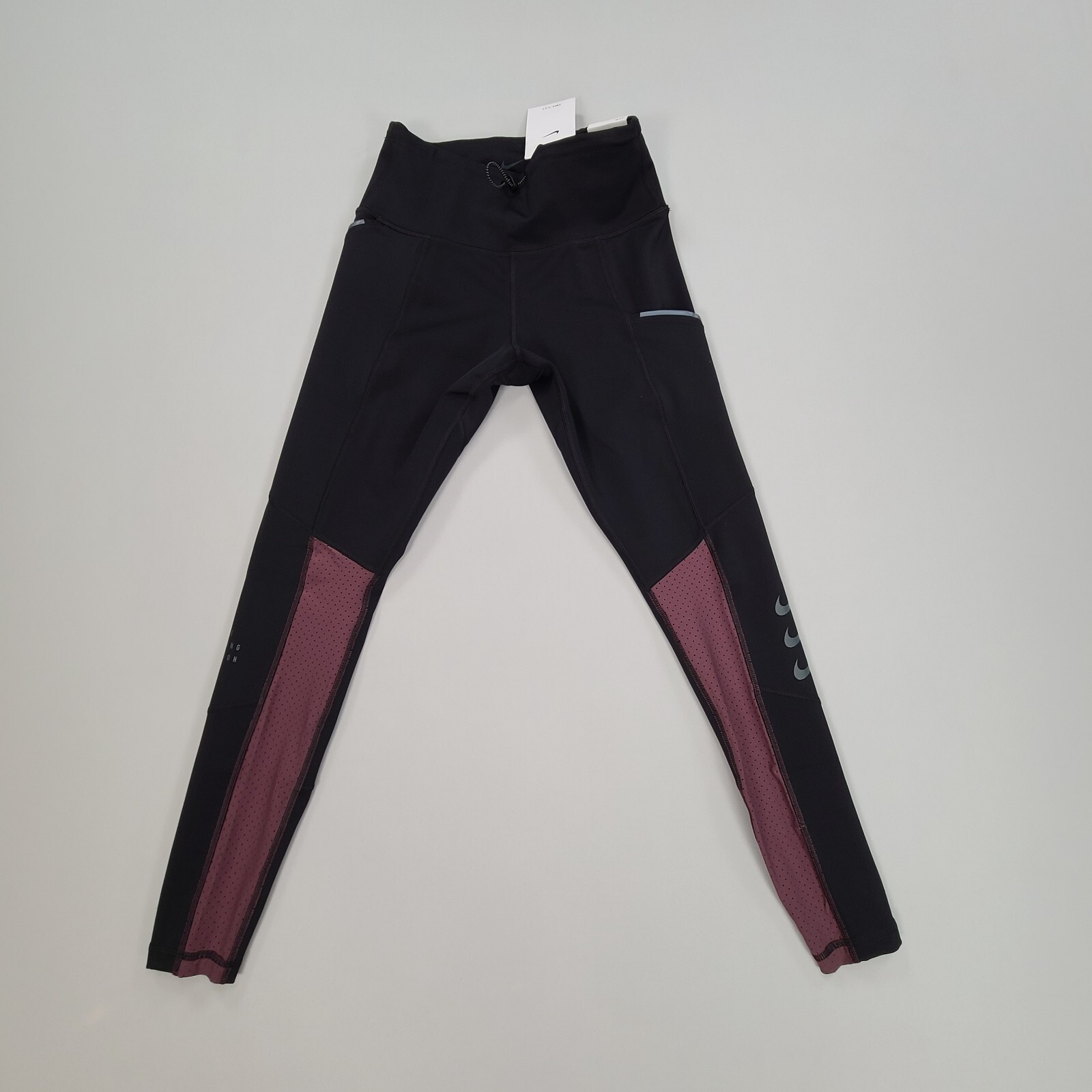 Nike Pants Womens Small Black Tights Run Division Luxe 7/8 Pocket Running Ladies