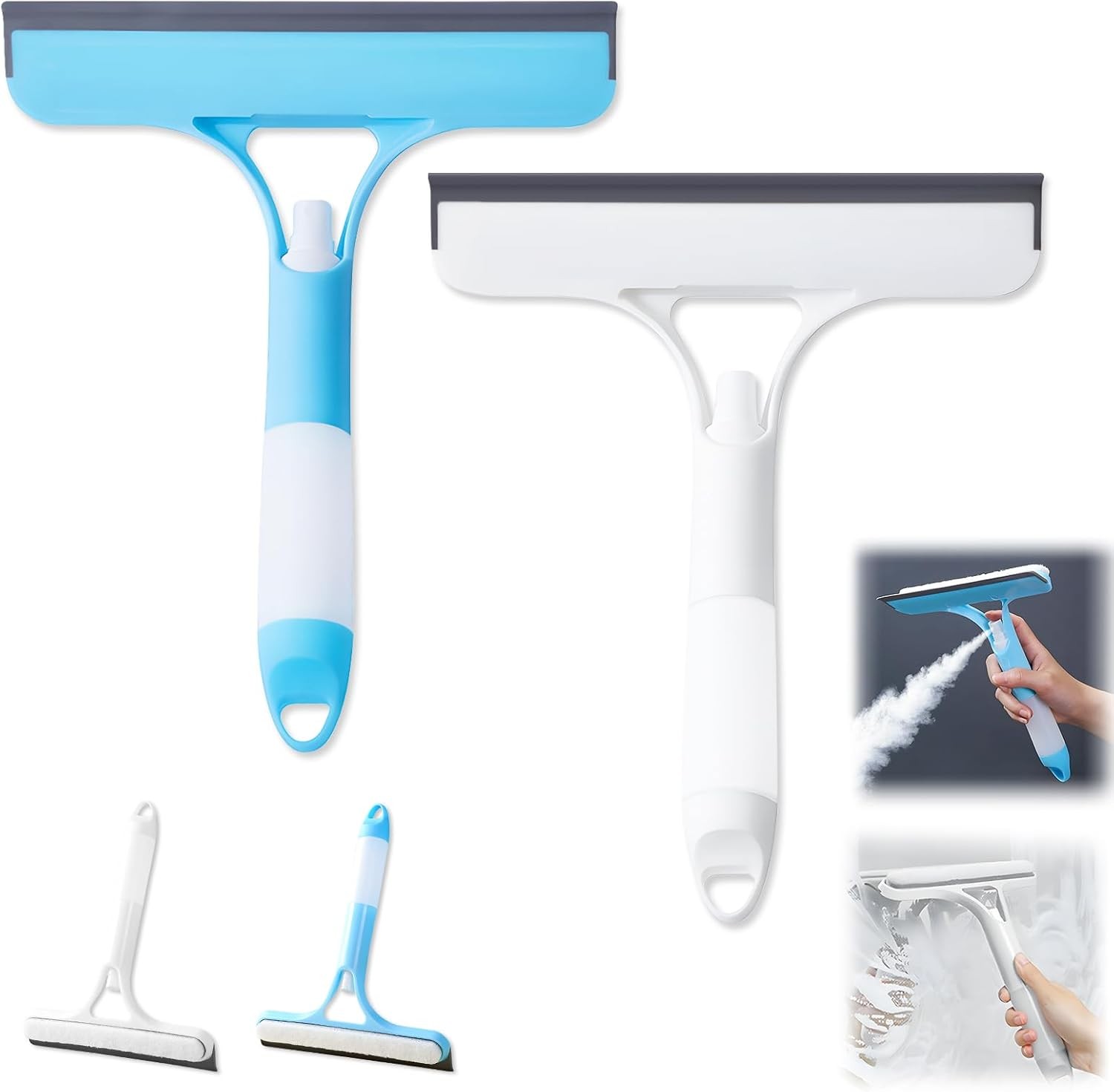 1 Window Cleaning Scraper, Cleaner Window Squeee with Sprayer, Squeee
