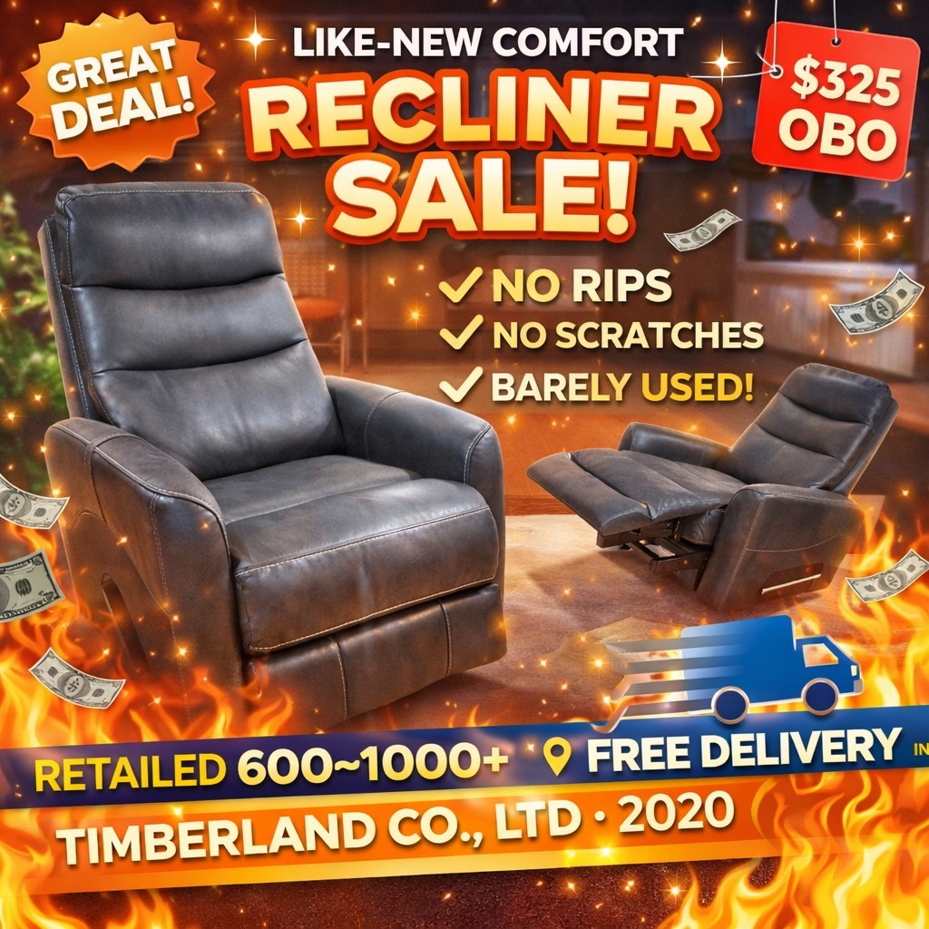 PICKUP: Timberland Leather Recliner – Excellent  🛋️✨