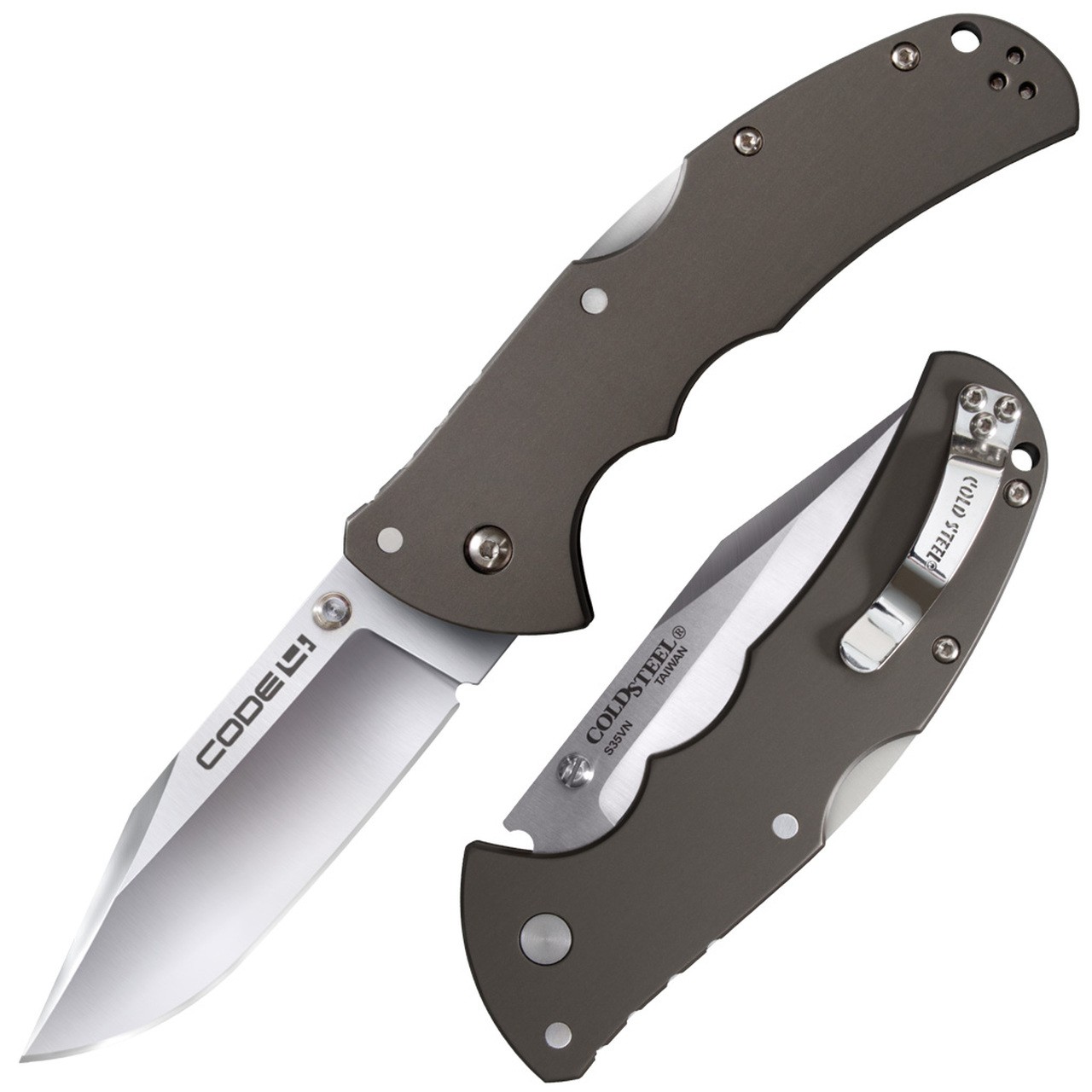 Cold Steel Knives Code 4 Lockback 58PC CPM S35VN Steel Clip Point