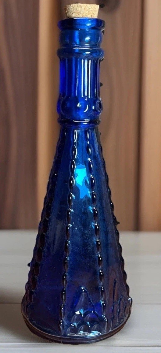 Blue Cobalt Glass Morey Decanter Blue made in Spain -Mallorca