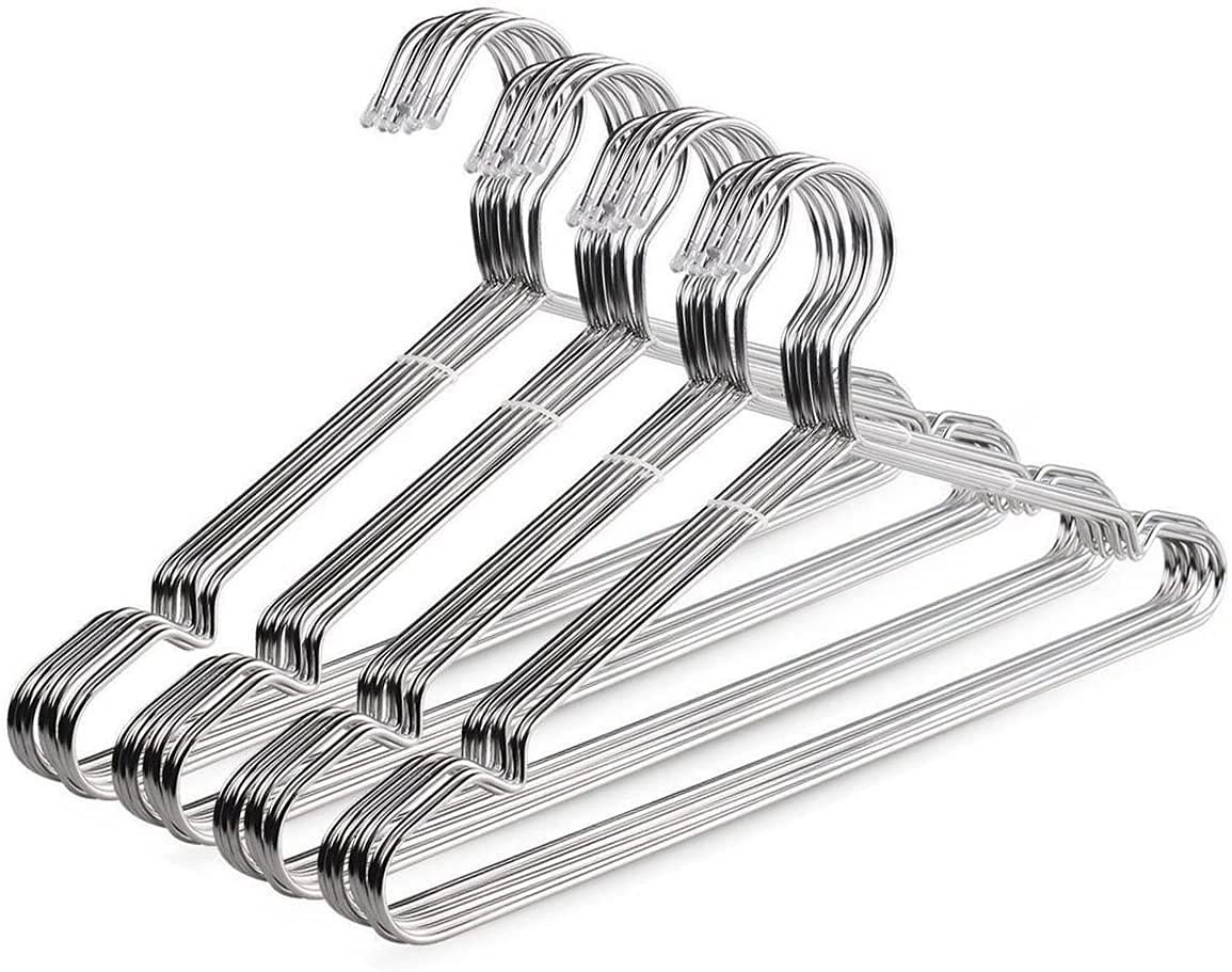 TIMMY Wire Hangers 40 Pack Stainless Steel Strong Metal Coat Hanger Clothes 1...