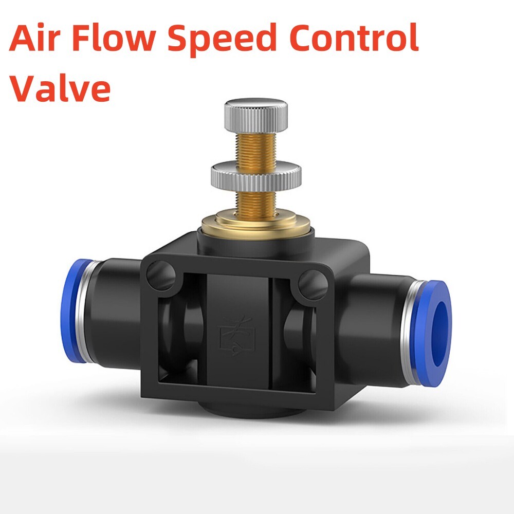 Pneumatic Push in Air Pneumatic Push in Fitting Flow Speed Control Valve Tube Od