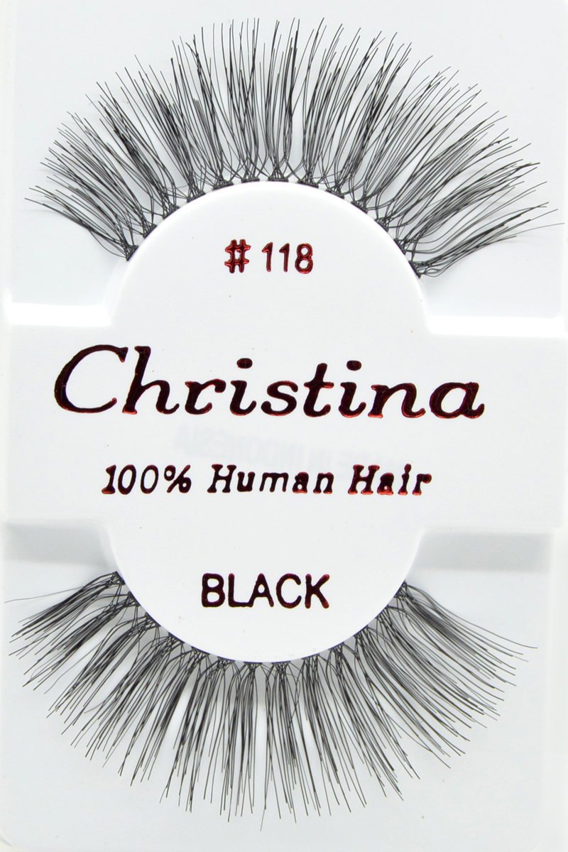 Christina #118 6,12 Pairs 100% Human Hair False Eyelashes