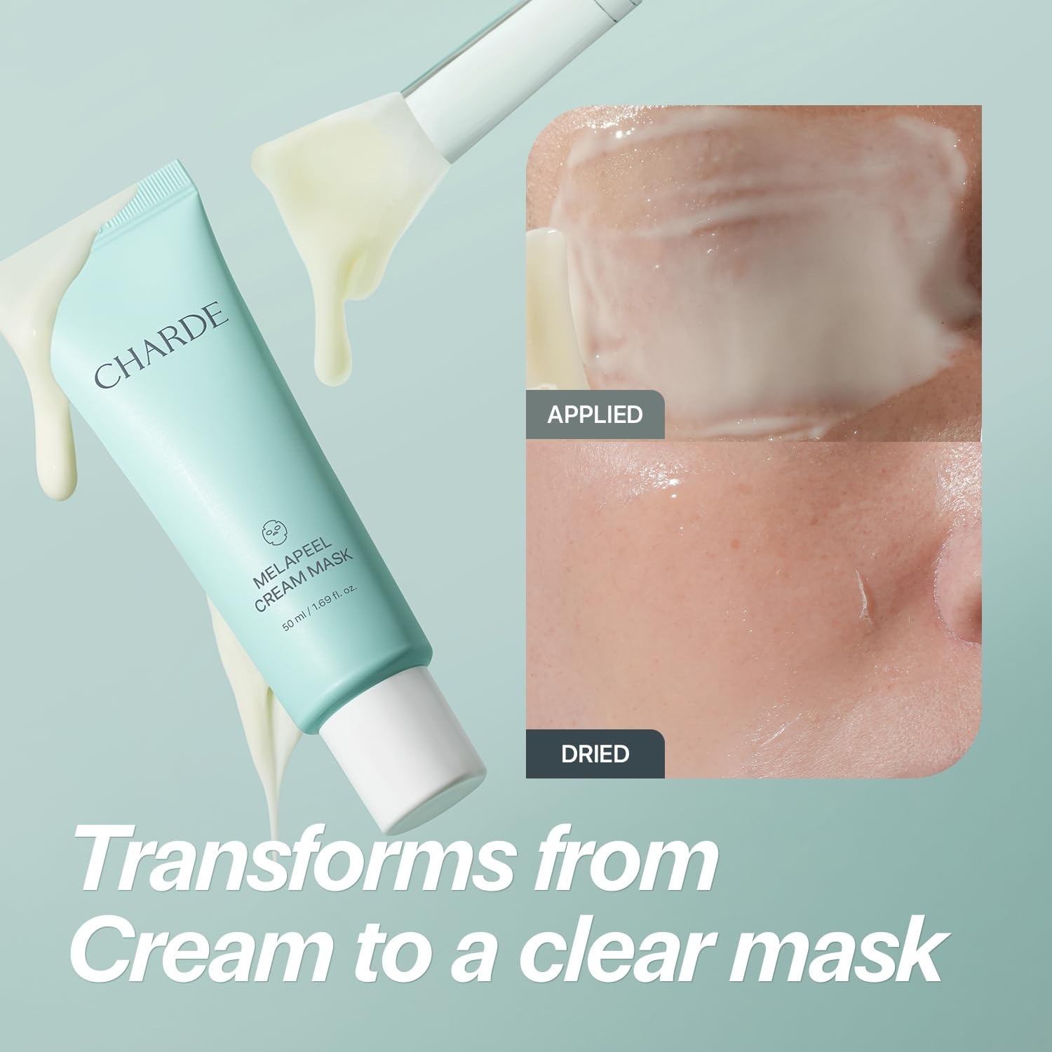 Peel Off Cream Mask for Dark Spots 50ml CHARDE Cream-to-Clear Brighter Skin