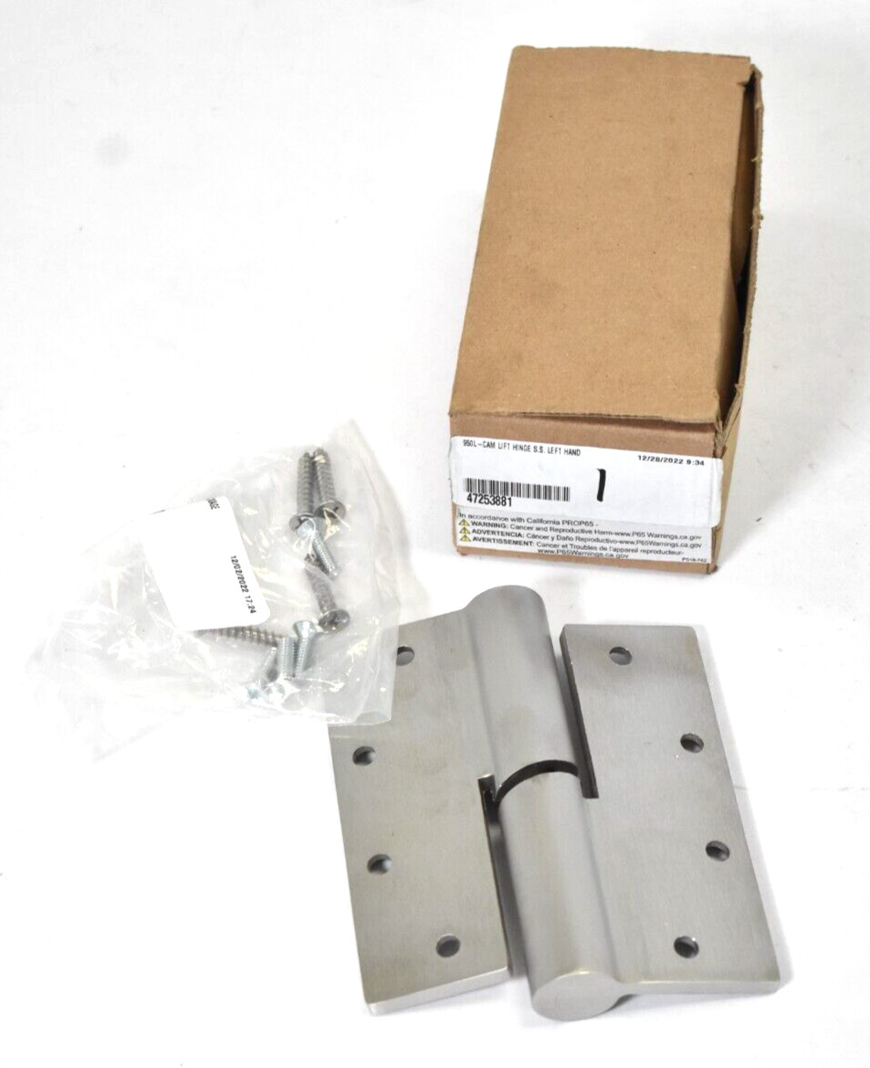 Allegion Cam Lift Mortise Type Hinge Stainless Steel Left Hand 950L 47253881