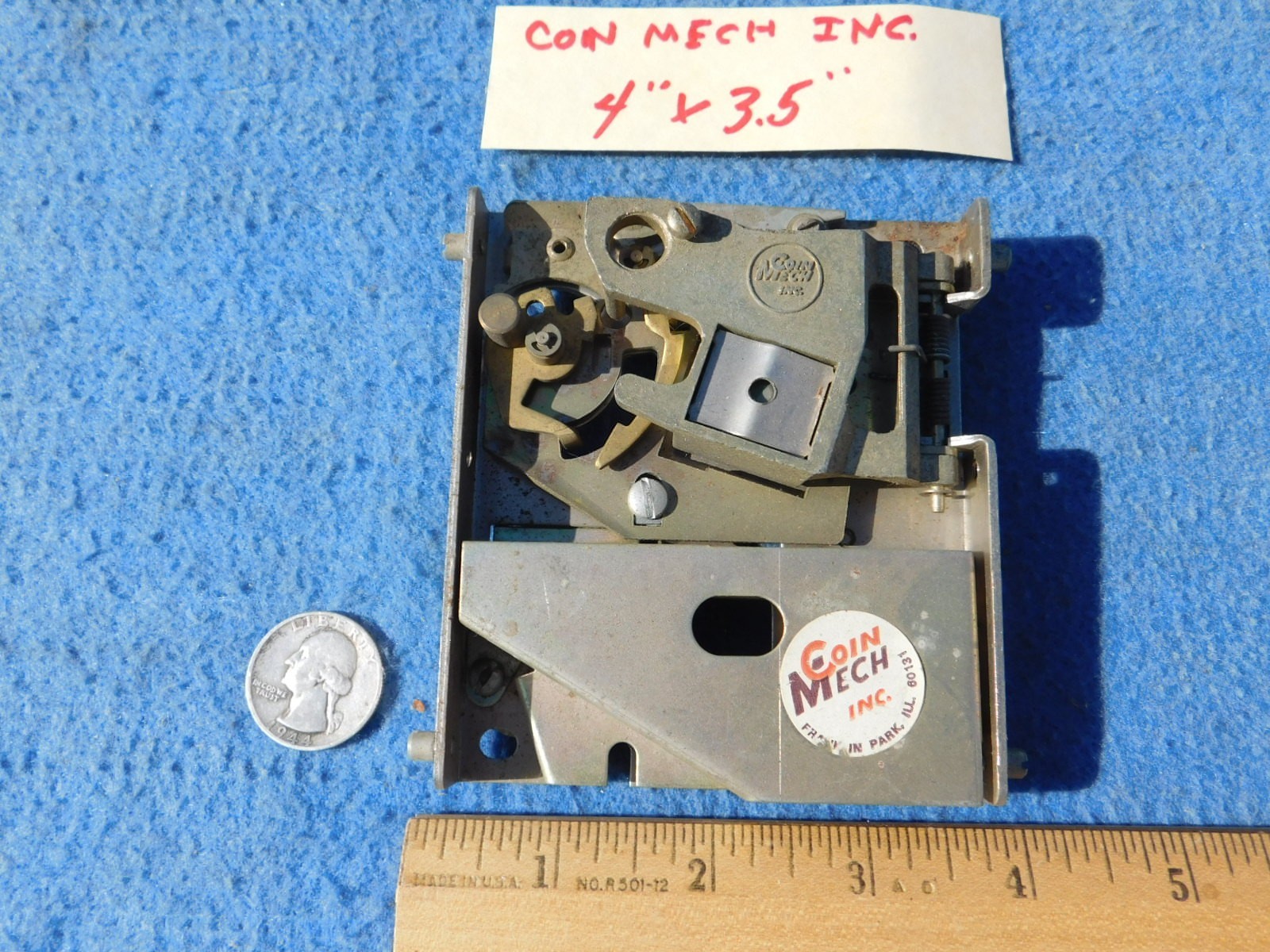 1970s? coin acceptor or slug rejector for pinball or video arcade game - 25 cent