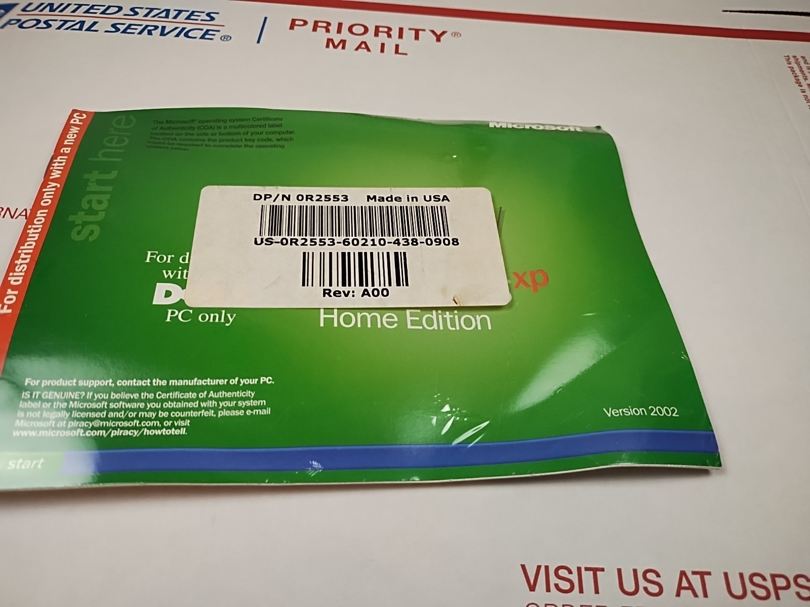 Dell Windows XP Professional SP1a Reinstallation Disk No Key New Disc CD Service