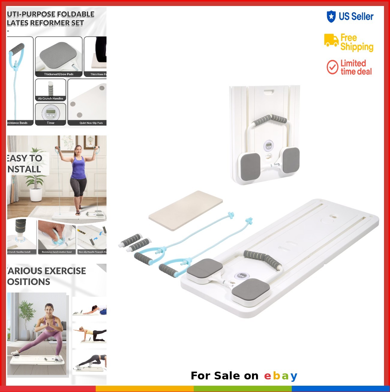 Pilates Trainer Adjustable Full Body Core Strength Exercise Machine Indoor Home