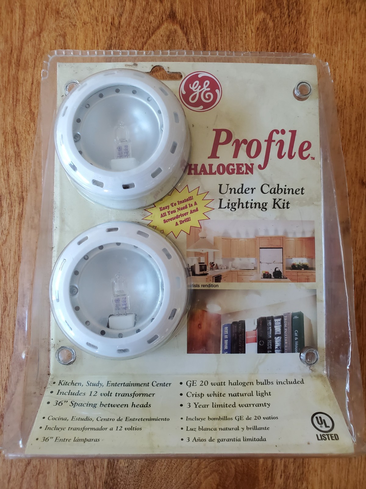 GE Undercabinet 2 Light Halogen Puck Light Kit-- NEW Sealed