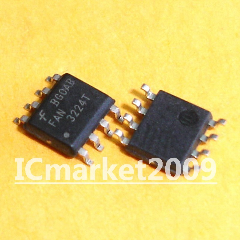 10 PCS FAN3224TMX SOP8 FAN 3224T Dual FAN3224 4A High-Speed Low-Side Gate Driver