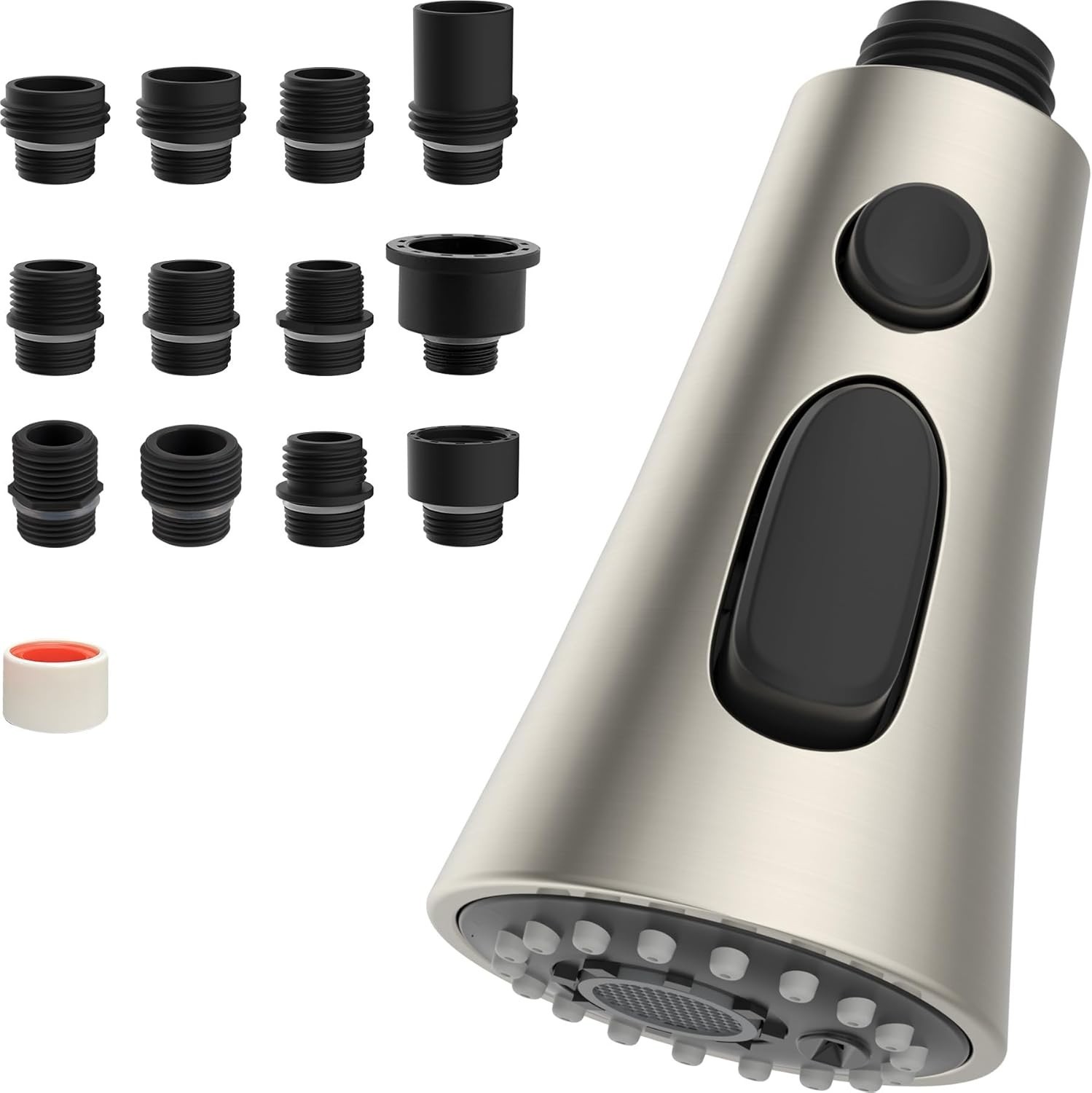 Pull Down Kitchen Spray Head with 12 Adapters 3-Function Faucet Accessories