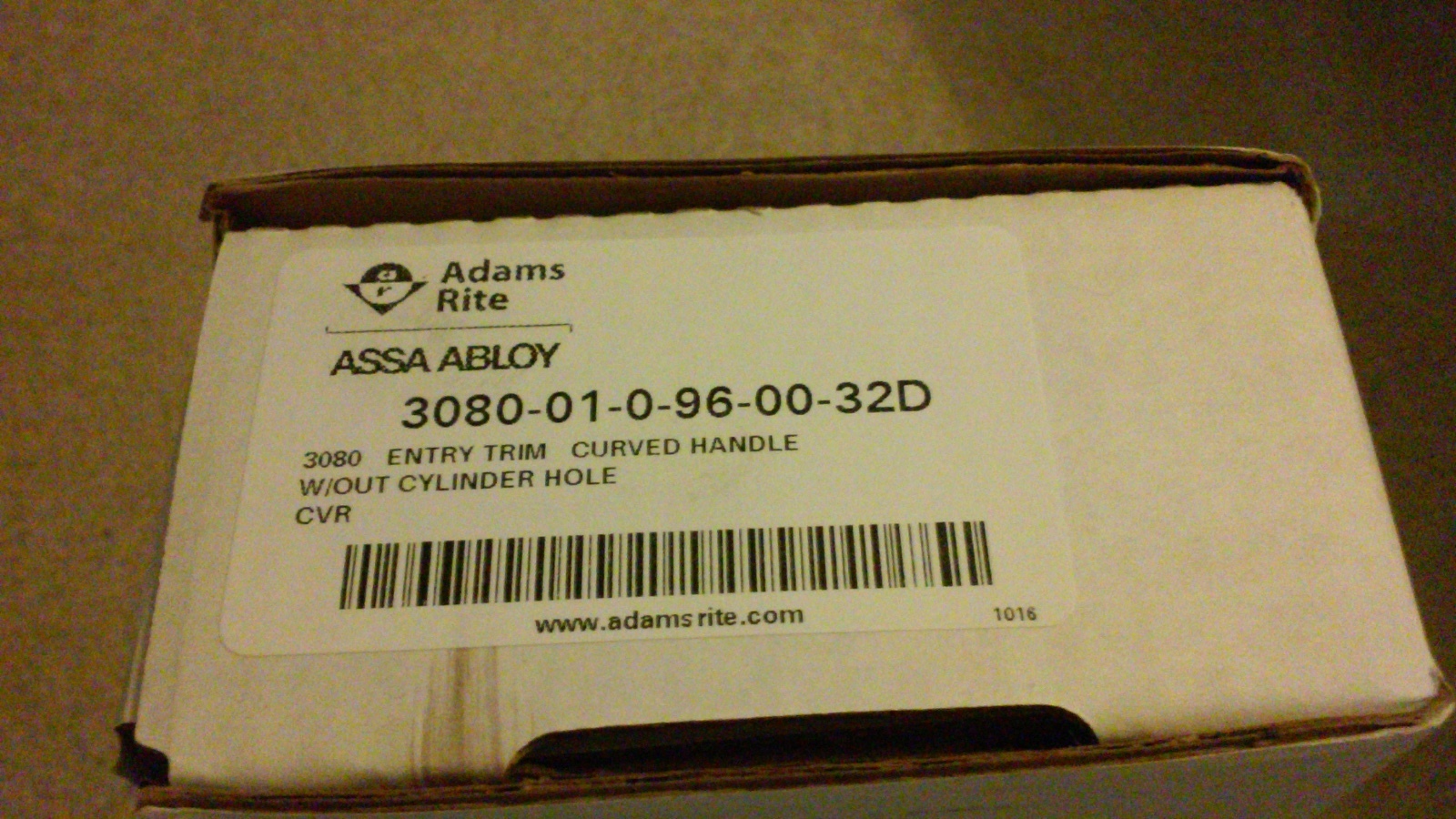 New Adams Rite Assa Abloy 3080-01-0-96-00-32D Entry Trim Curved Handle