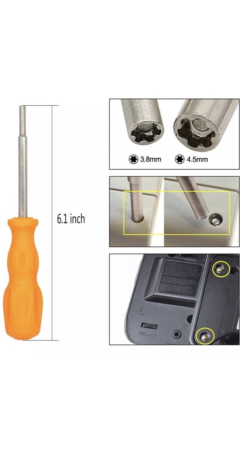 E.Durable Triwing Screwdriver Nut Driver Set Repair Tool Kit for Nintendo switch