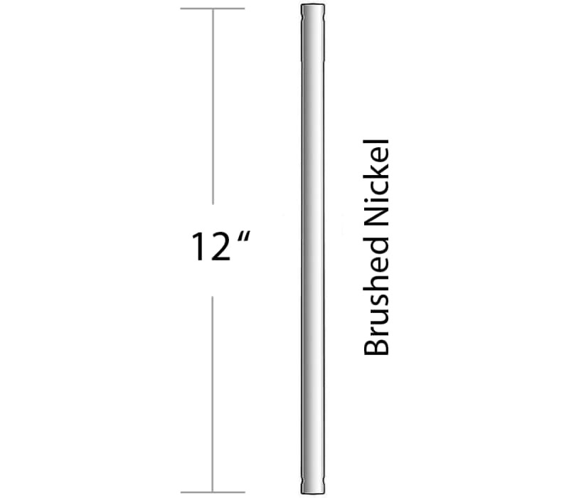 Fanimation DR1SS-12BNW 12" Stainless steel Downrod (1"): Brush Nickel