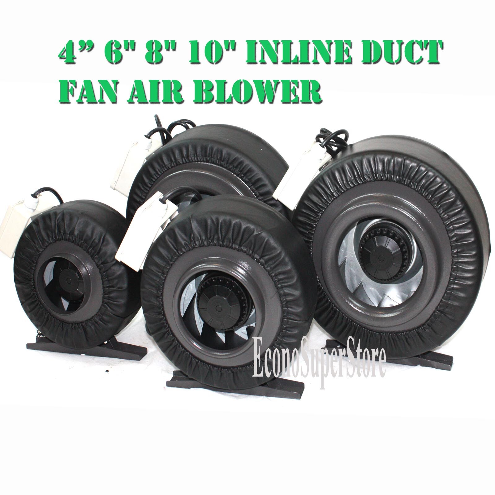 8" Inline Duct 200W 770CFM Hydroponic Exhaust Fan Ventilation Blower Air Cool