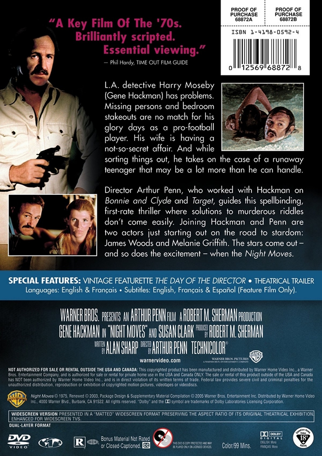 Night Moves DVD Gene Hackman NEW