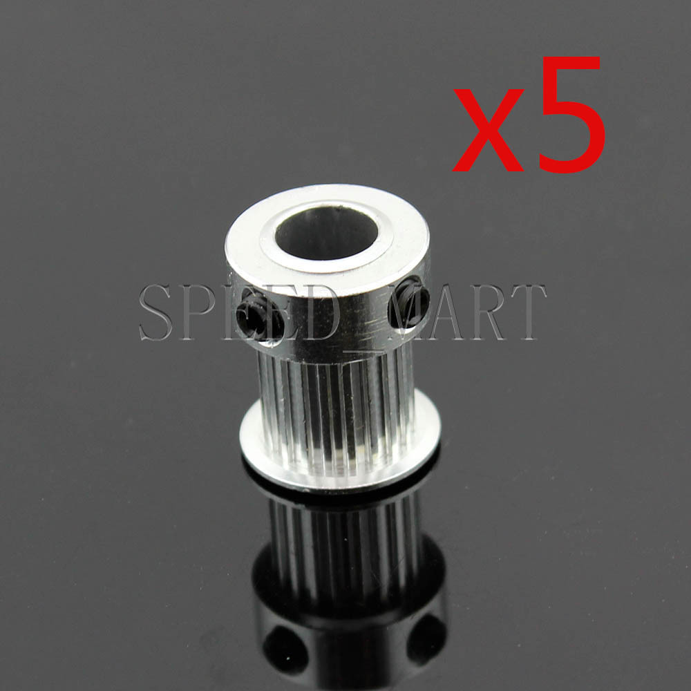 5pcs MXL Aluminum Timing Belt Pulley 4mm Bore 20 Tooth 0.08" Pitch Stepper Motor
