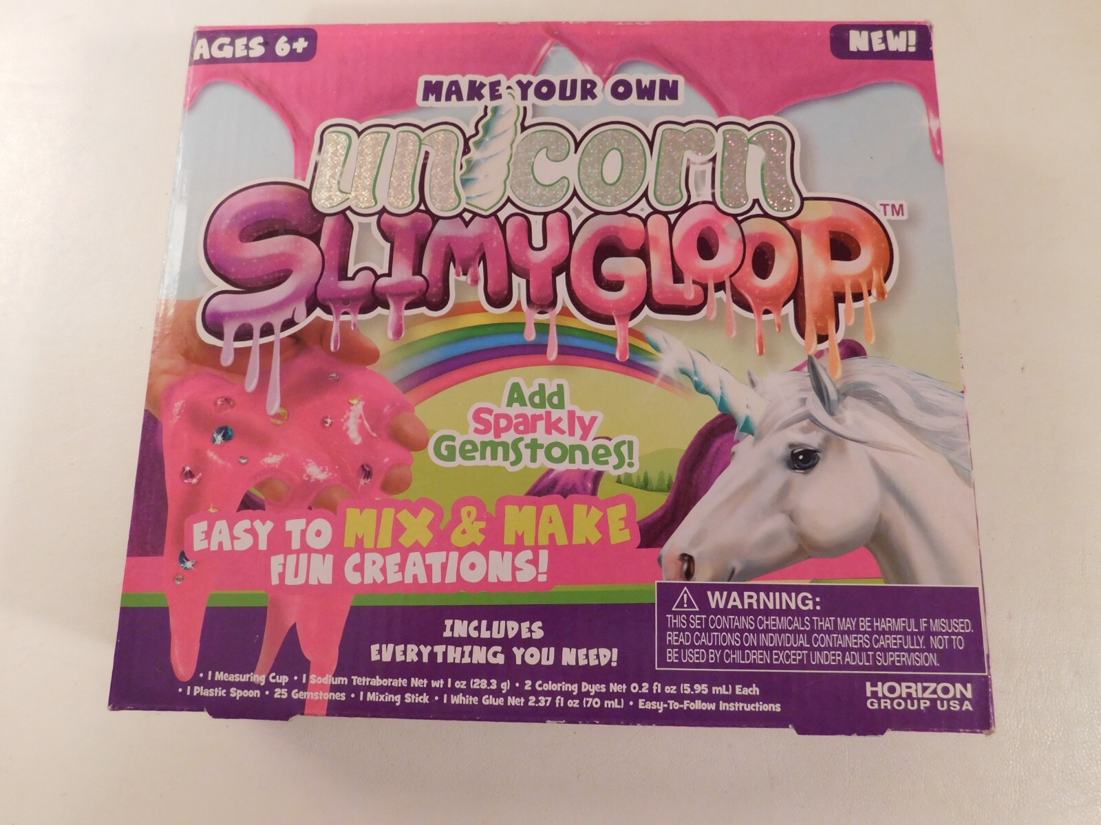 New Sealed Unicorn Slimygloop Slime Kit Sparkly Girl Gift Ideas Crafts Hands On