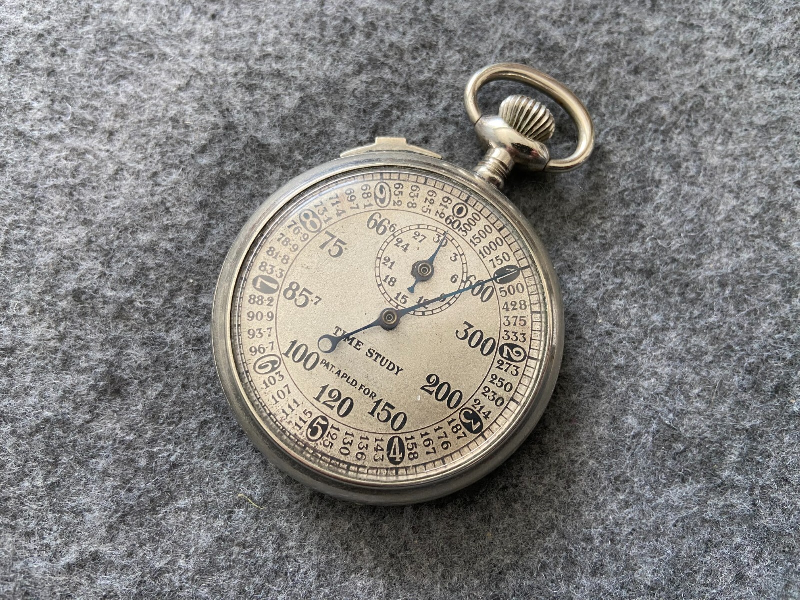 Vintage Time Study Mechanical Wind Up Stopwatch