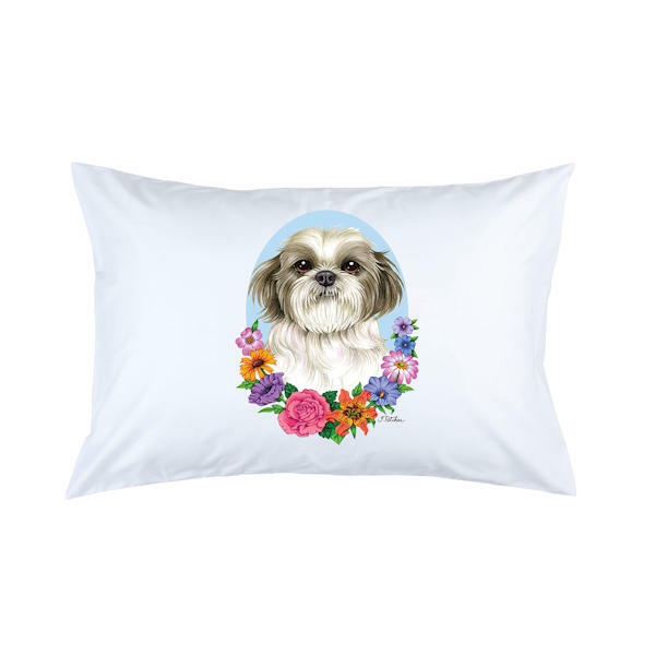 Shih Tzu Puppy Cut Micro Fiber Pillowcase