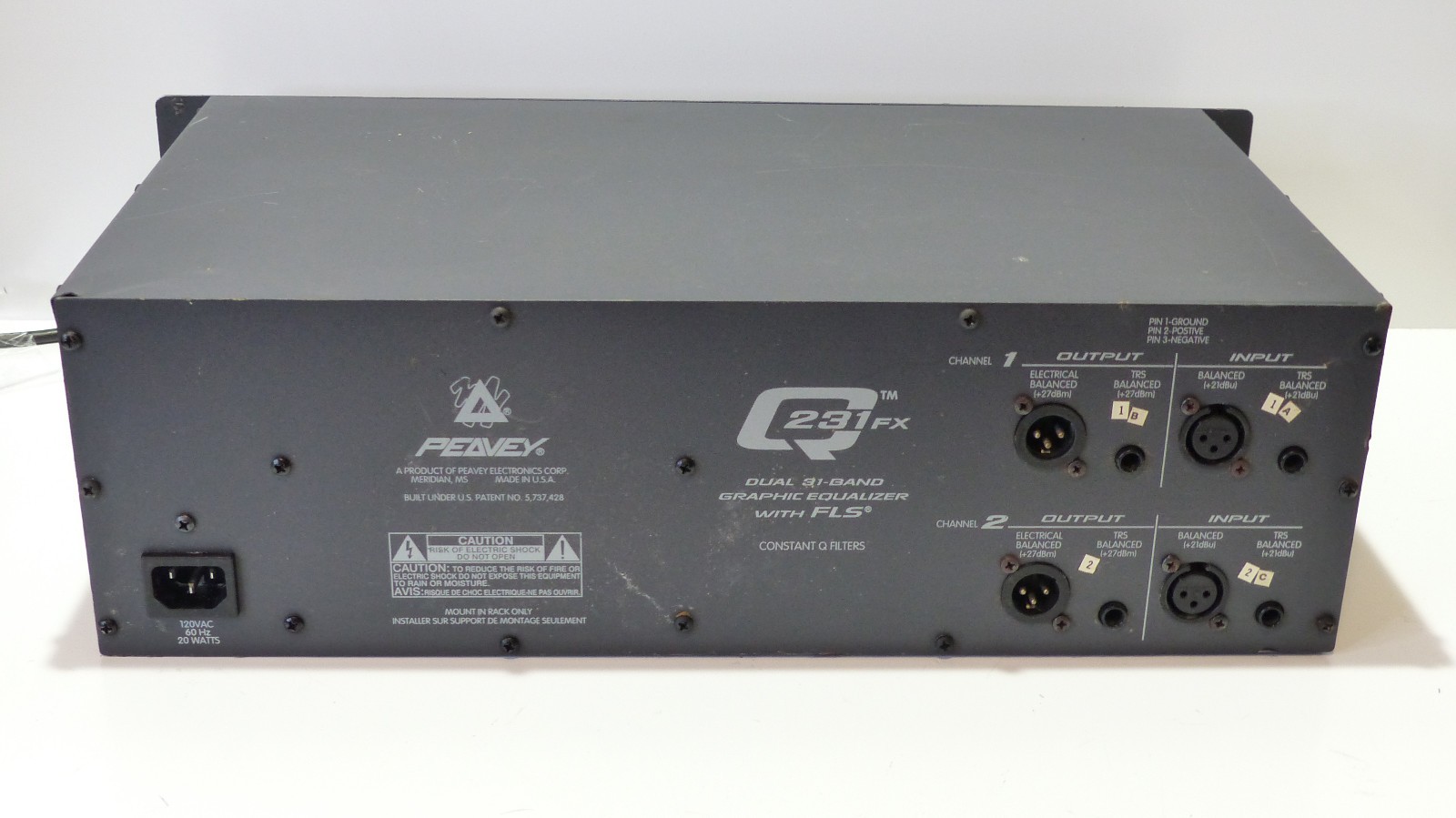 Peavey Q231FX Dual 31-Band Graphic Equalizer with FLS