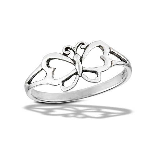 Sterling Silver Cute  Butterfly  Ring