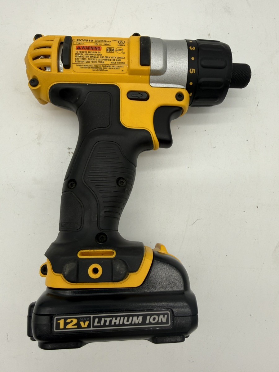 DeWalt DCF610 12v Type 2 Cordless Screwdriver Driver Kit Set (MAC001621)
