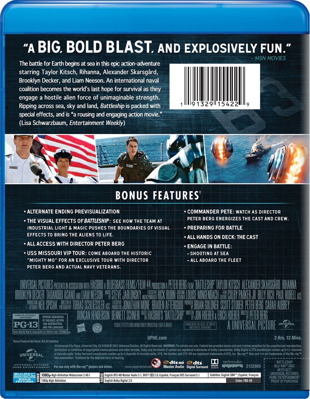 Battleship Blu-ray Liam Neeson NEW