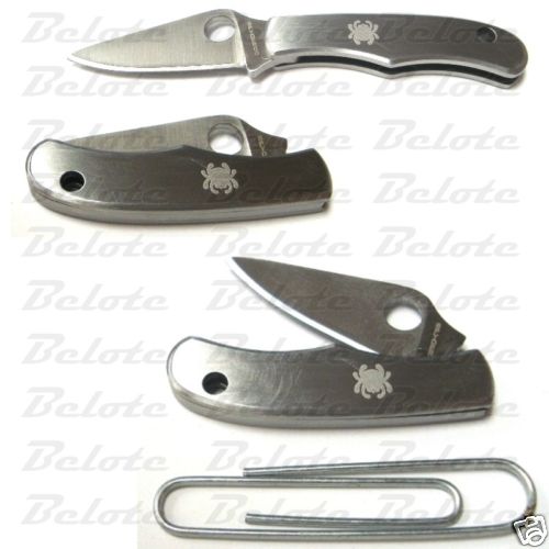 Spyderco BUG Knife Stainless Steel Smallest Folder 3Cr13MoV Steel 0.4 oz C133P