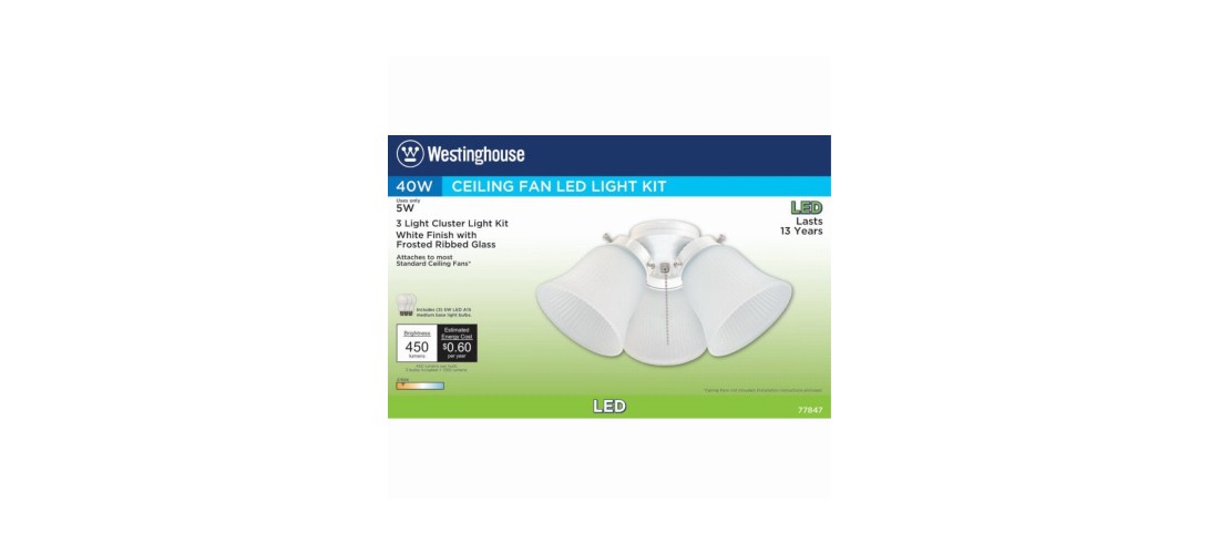 Westinghouse 77847 Cluster Ceiling Fan Light Kit Natural White Natural