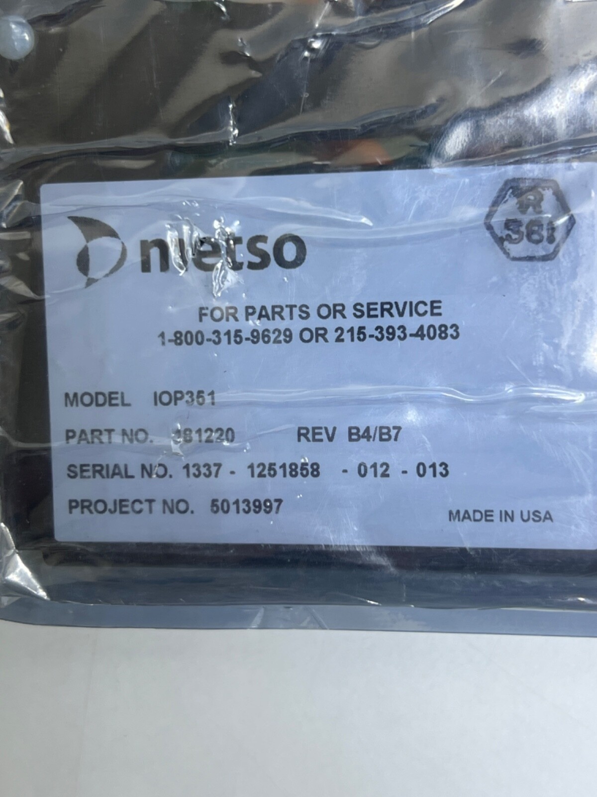 METSO IOP351 RELAY OUTPUT MODULE -FORM A/B PN: 181220