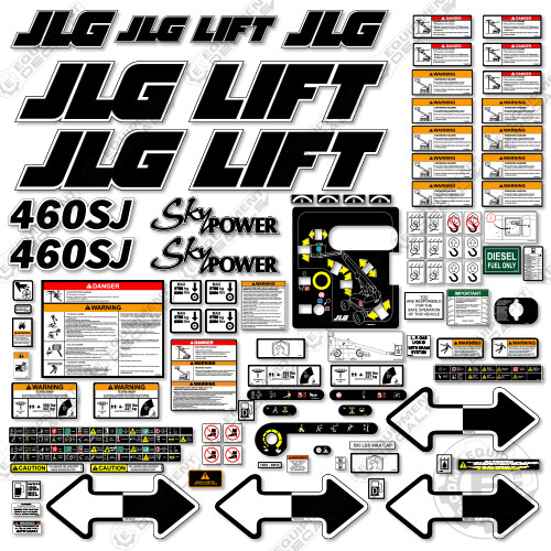 Fits JLG 460SJ Decal Kit Boom Lift Sticker Set - 7 Year Outdoor 3M Vinyl!