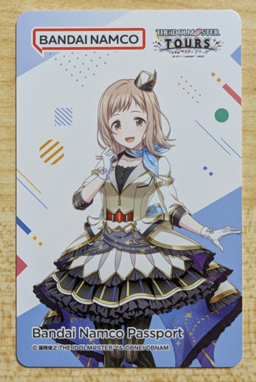 SHIPS FROM USA Bandai Namco BANAPASSPORT Card The Idolmaster Tours bana passport