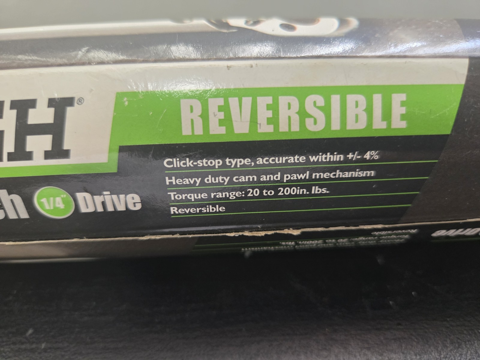 Pittsburgh Torque wrench 1/4 drive,reversible.
