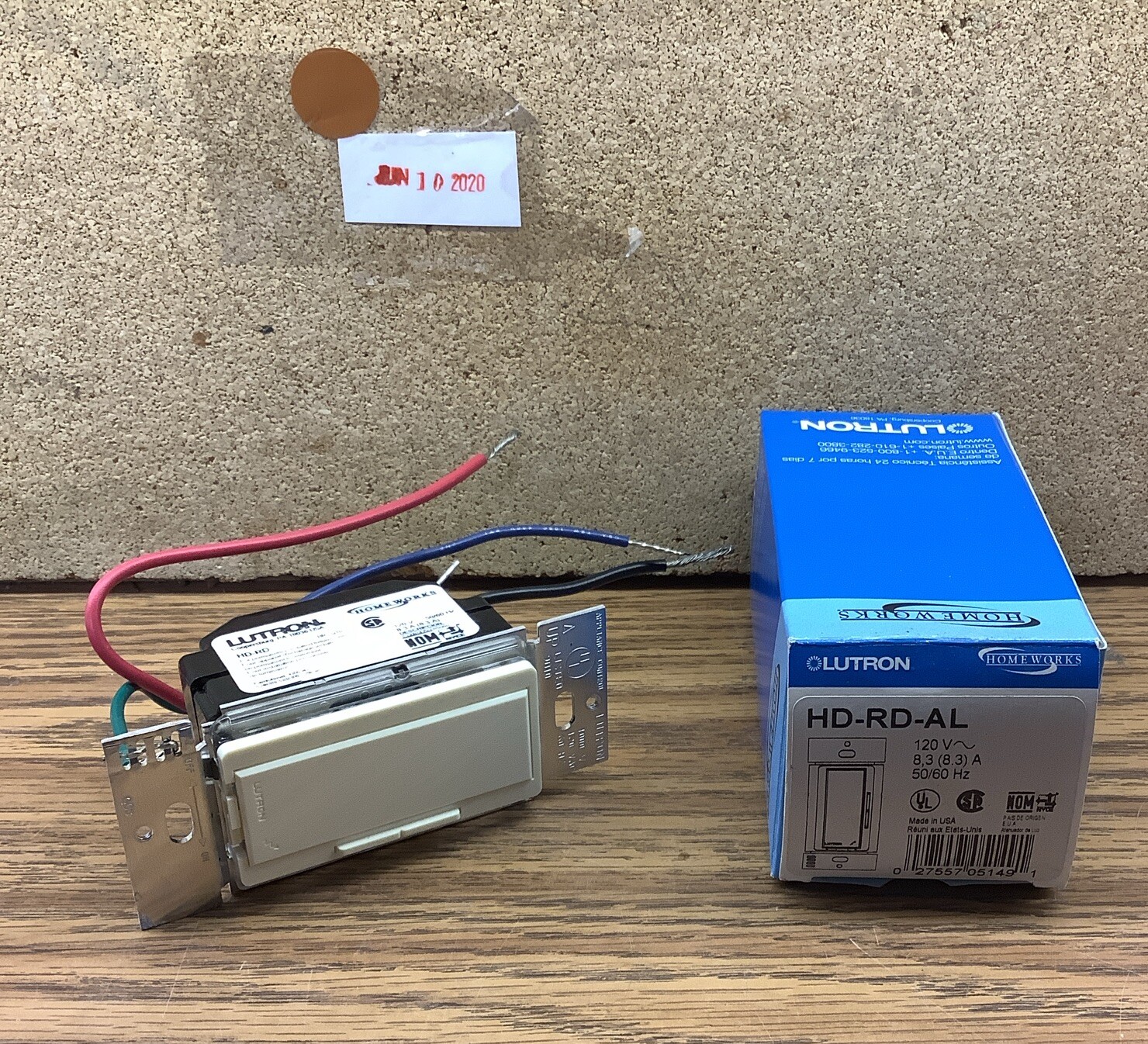 NOB Lutron HD-RD-AL Accessory Dimmer 120V