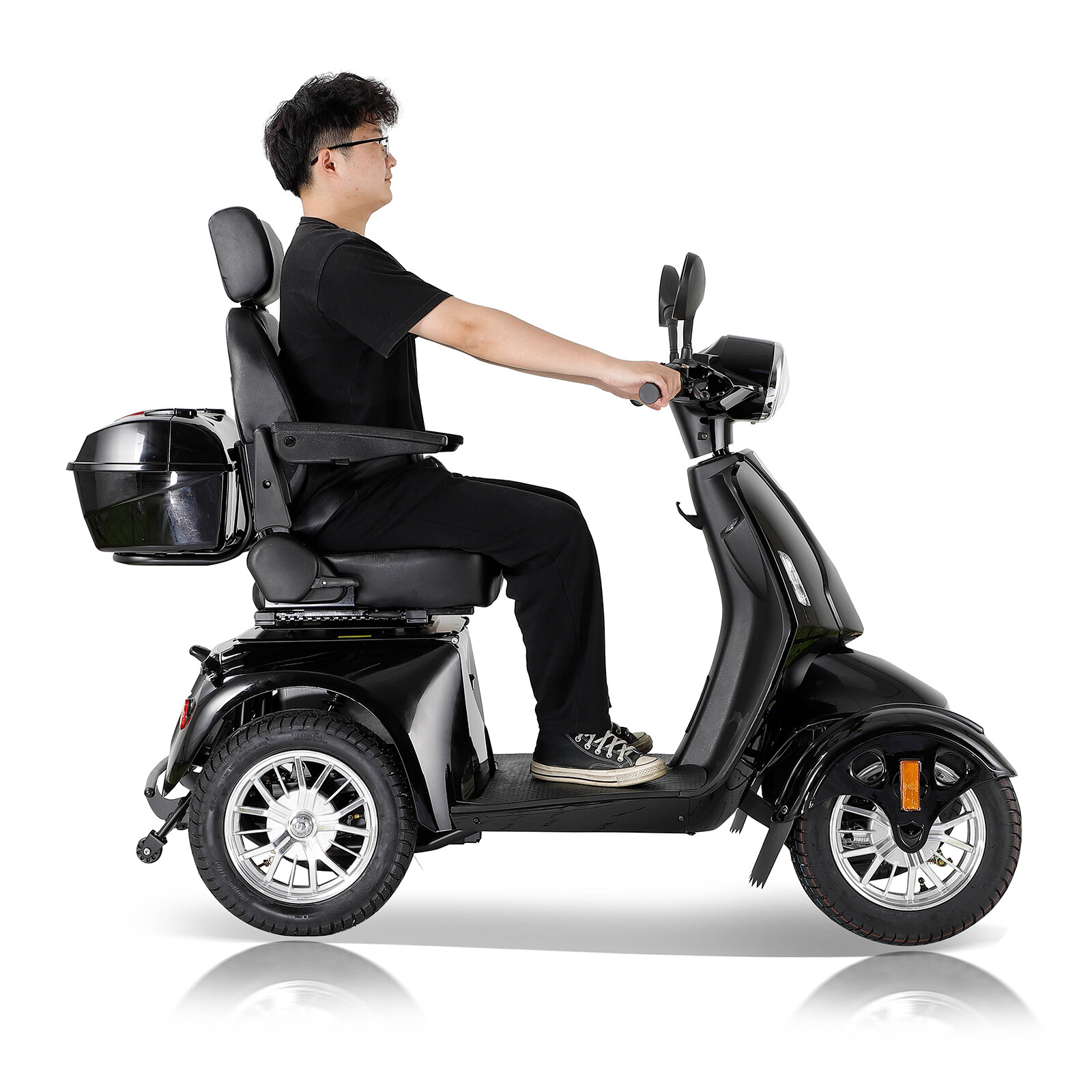 4 Wheels Mobility Scooter 800W Motor 60V 20Ah Battery Adult Senior Black