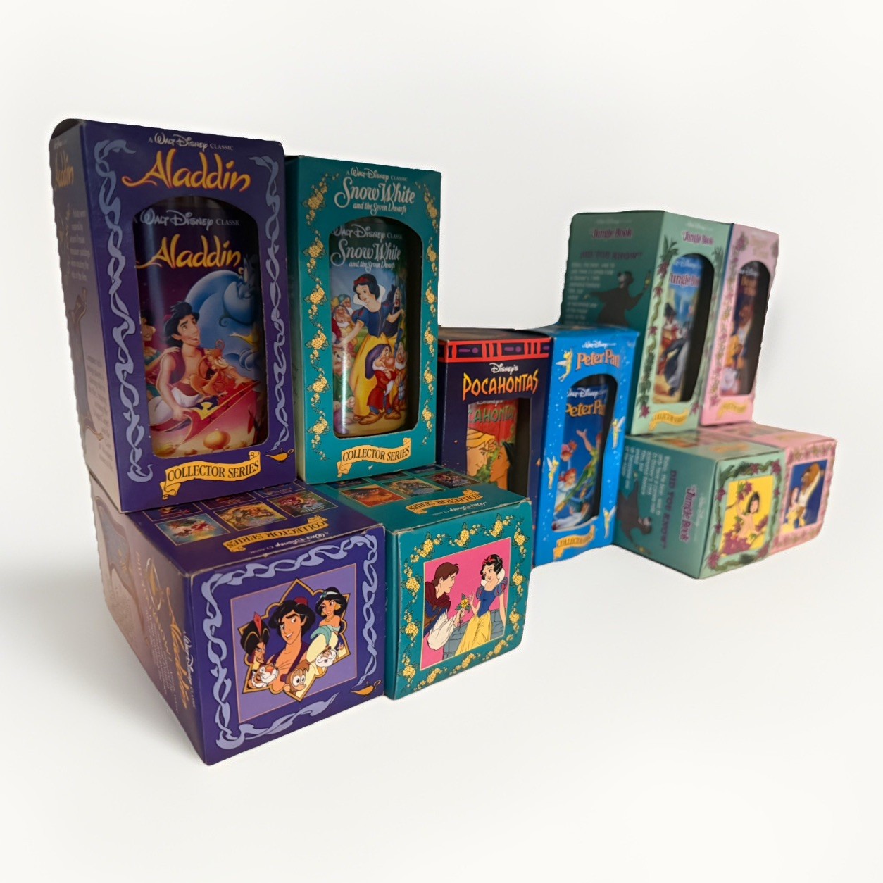 (10) Disney Collector Series Cups - Partial Set + Duplicates - Burger King 1994