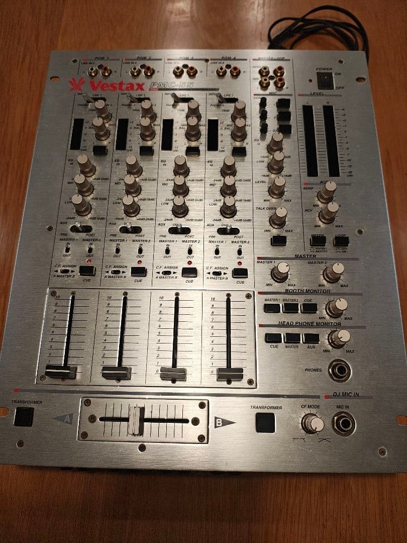 Vestax PMC-55 Professional 4-Channel DJ Mixer Analog Isolator Tested Working