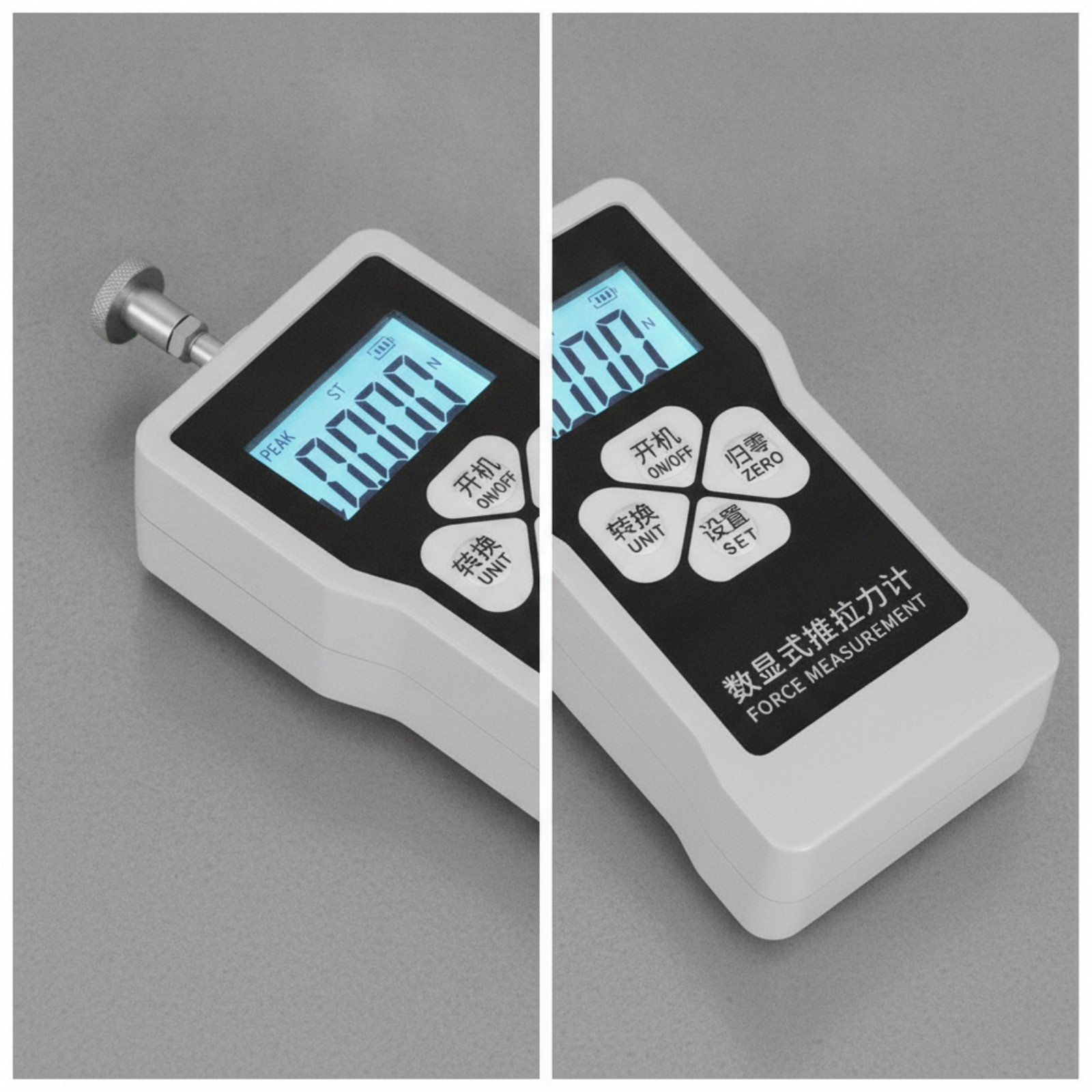 Push Pull Force Gauge Handheld Dynamometer Portable for Workshops, Inspectors