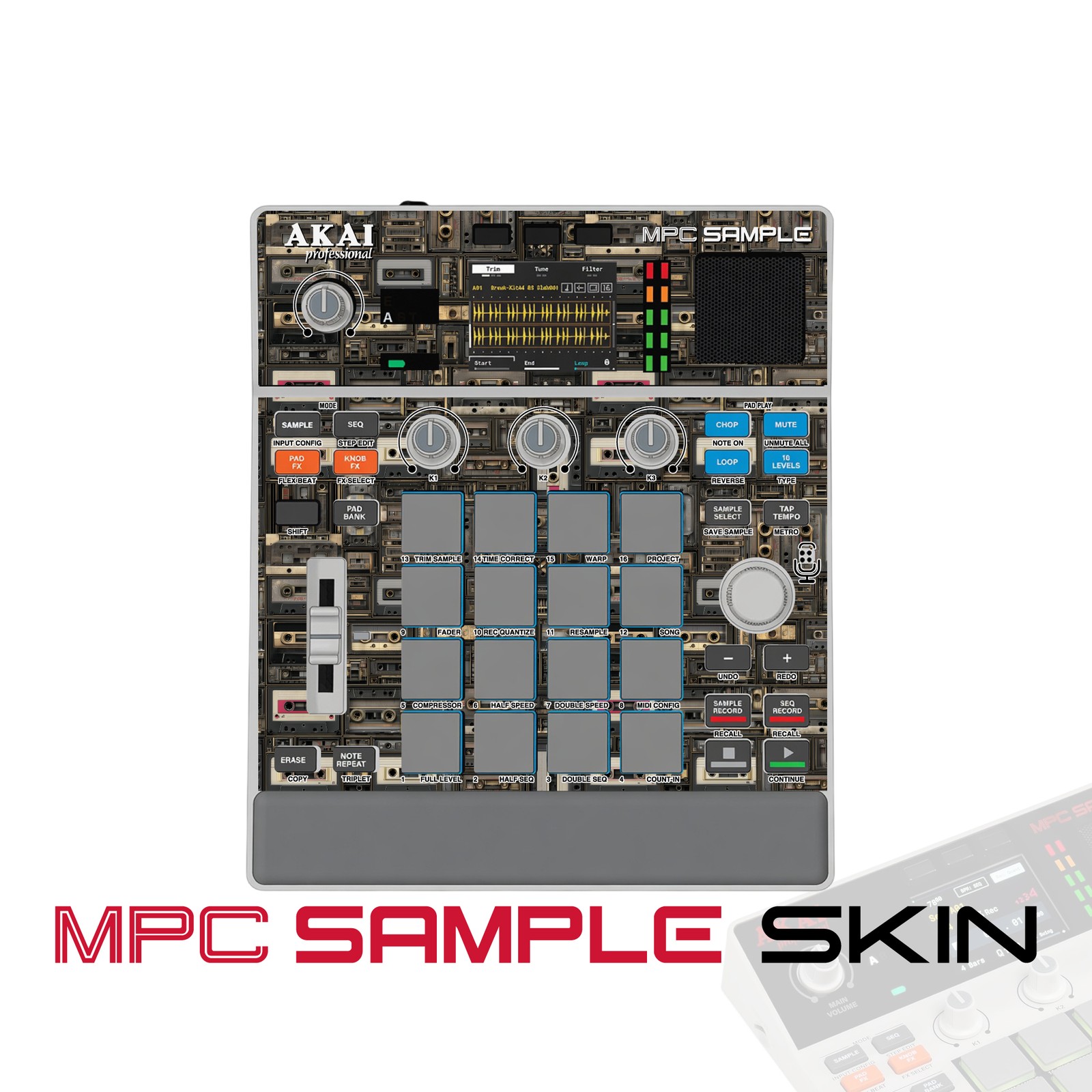Akai MPC Sample Skin / Retro Cassette Wall