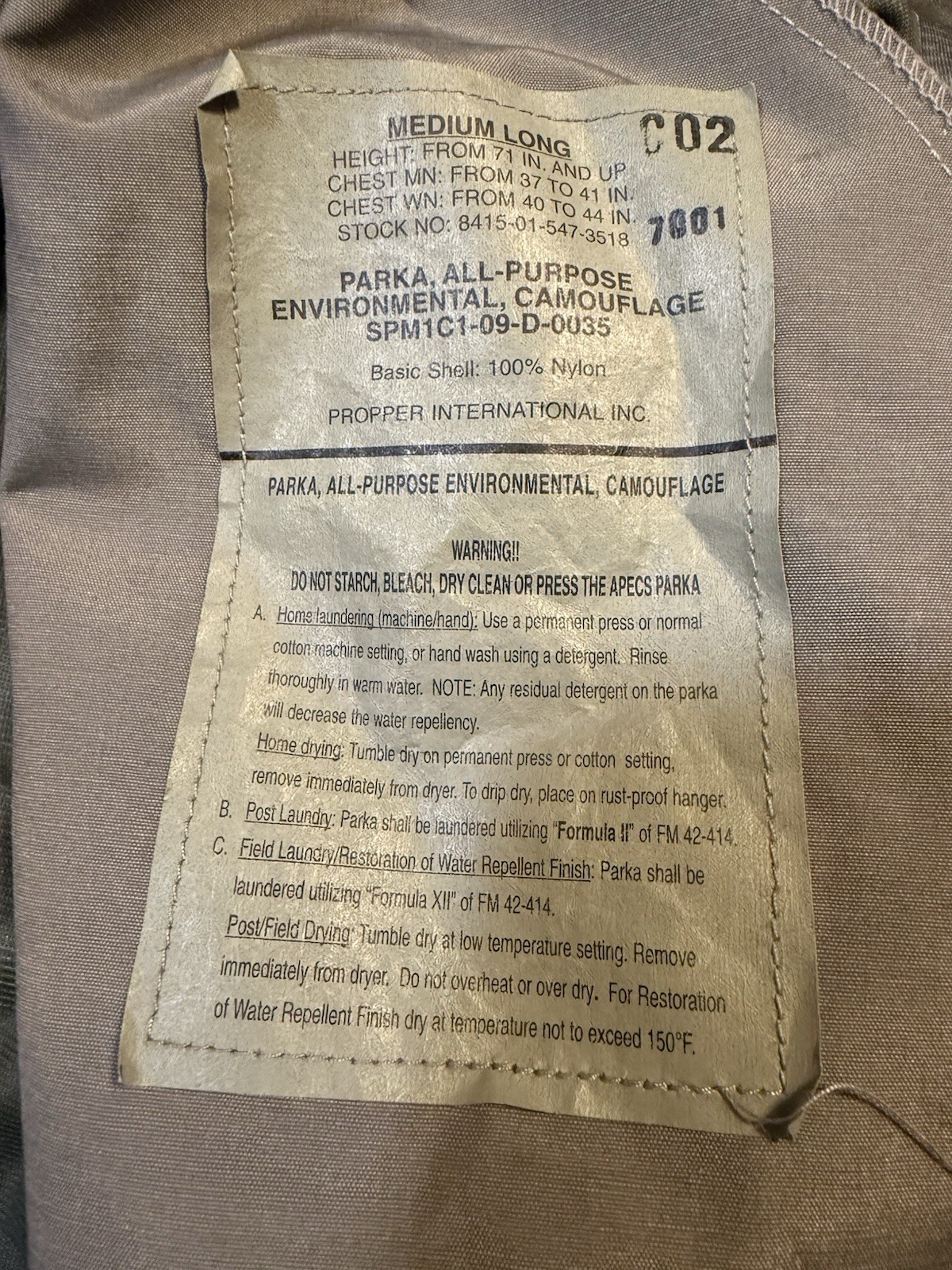 USAF Gore-Tex Parka With Hood