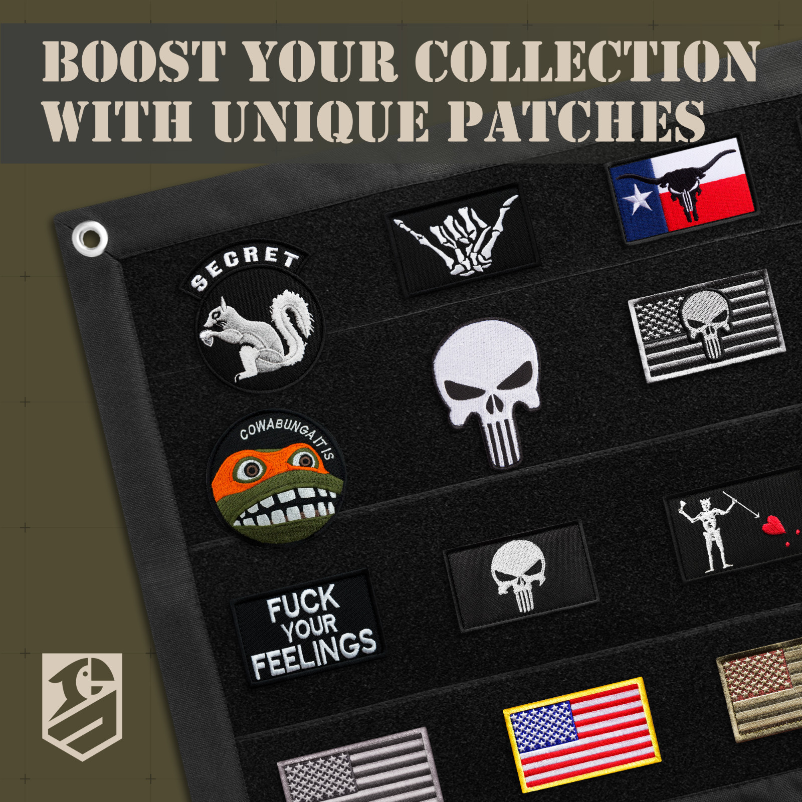 2Pcs Secret Squirrel Patch Set – Embroidered Tactical Military Patches