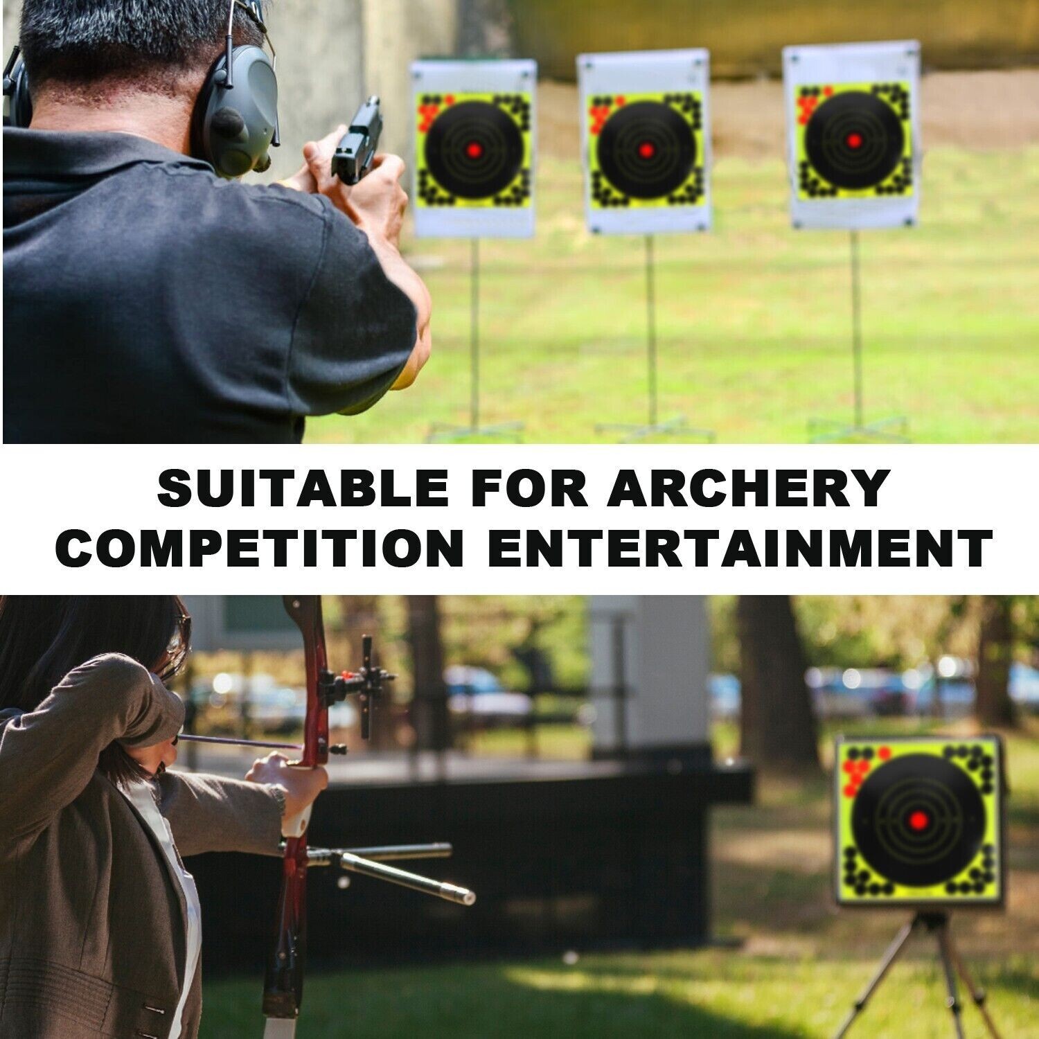 50-Pack Stick Shooting Targets - for Outdoor/Indoor Training, Easy to Use
