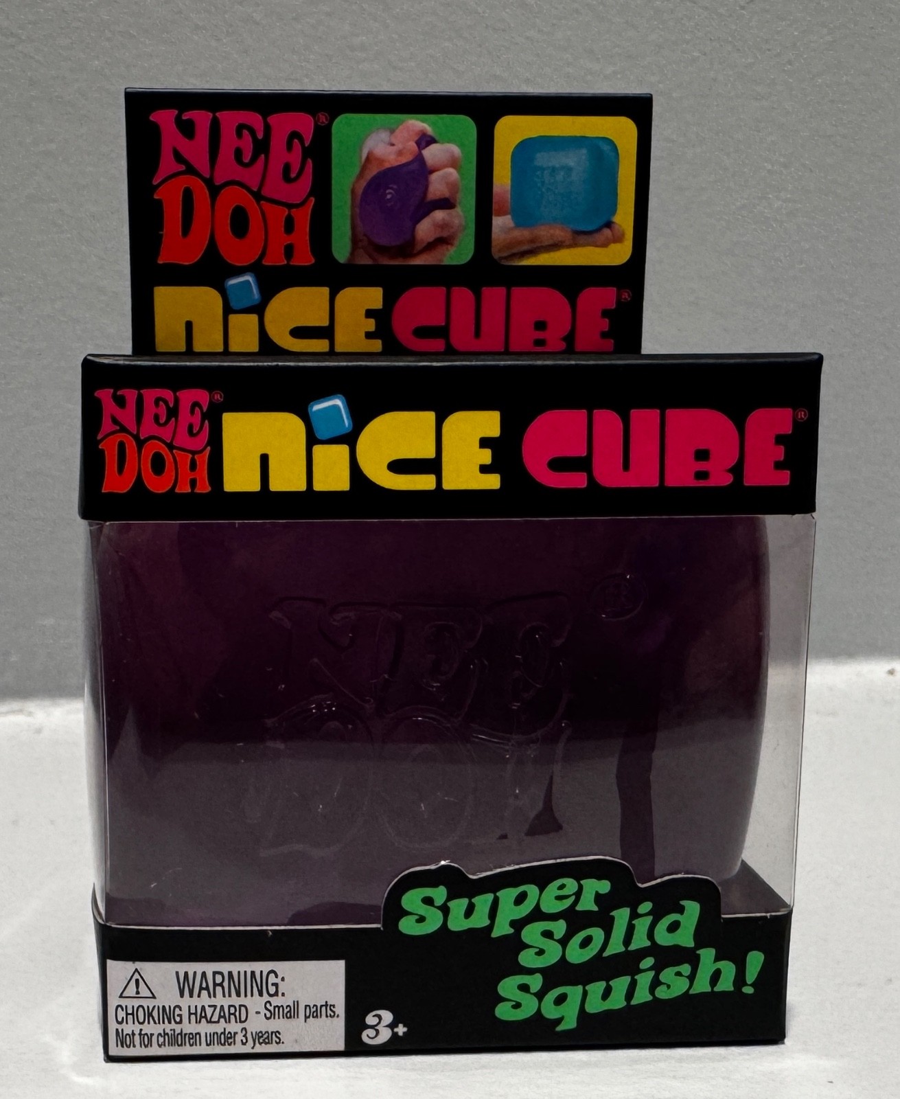 Nee Doh Nice Cube - Super Solid Squish! (Purple) - Brand New/Factory Sealed!