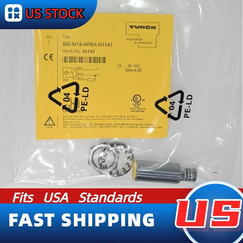 New TURCK BI5-M18-AP6X-H1141 Prox Sensor 5mm PNP 4-Pin IP67 US Stock Fast Ship