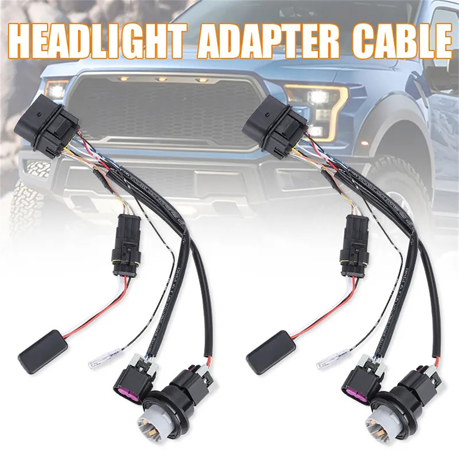 2X Headlight Conversion Wire Harness Kits For Dodge Ram 1500 2500 3500 2013-2018