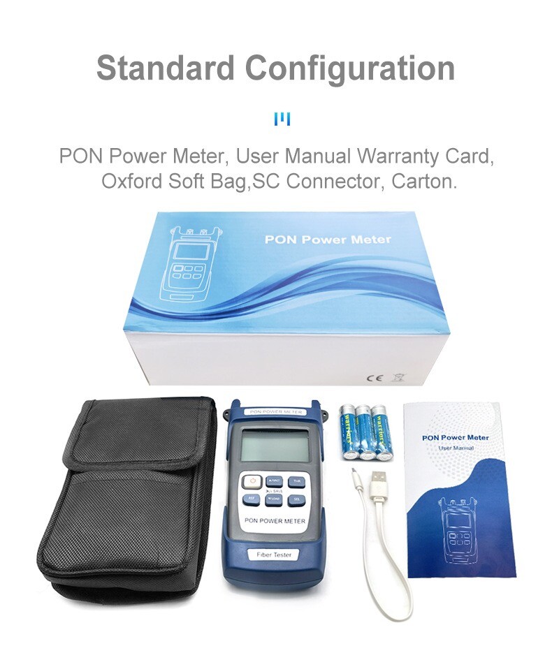 PON Tester Fiber Optical Power Meter UPC Port Digital Optic Cable Testing Tool
