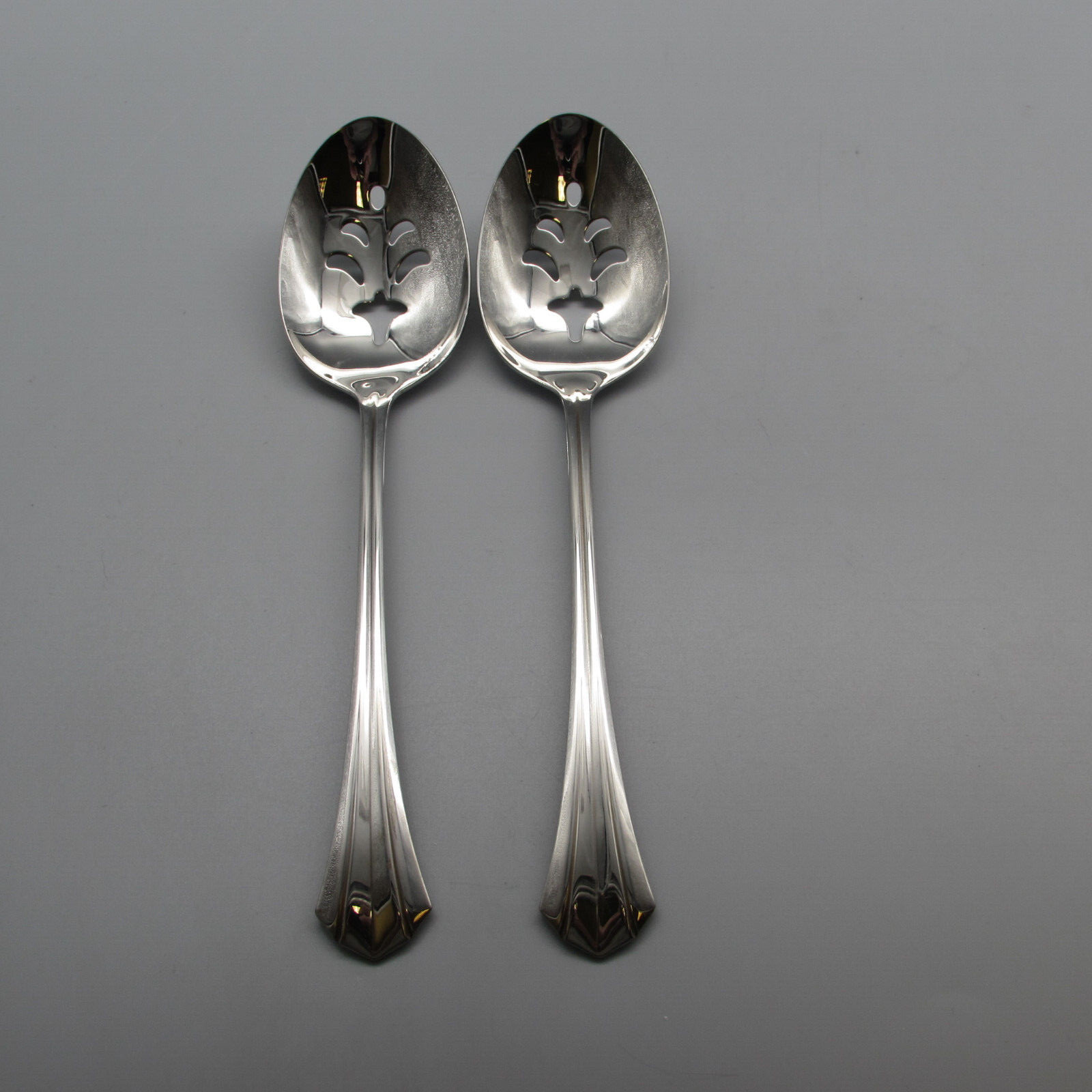 Oneida Stainless RUSHMORE Slotted Serving Spoons - Set of Two NOS USA